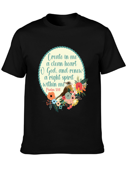 Psalm 51:10 Graphic T-Shirt