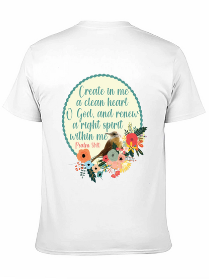 Psalm 51:10 Graphic T-Shirt