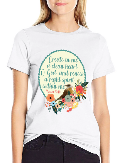 Psalm 51:10 Graphic T-Shirt