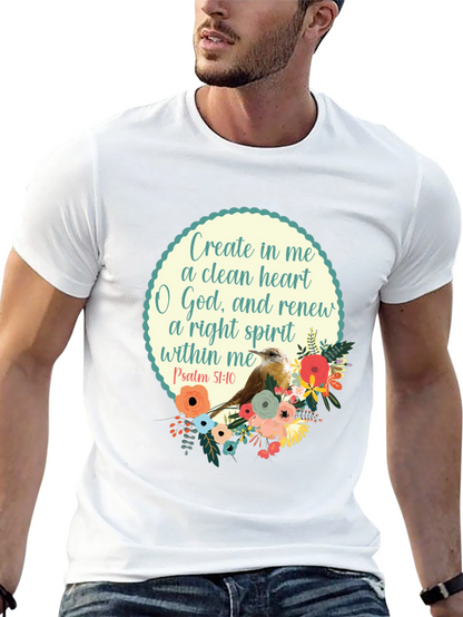 Psalm 51:10 Graphic T-Shirt