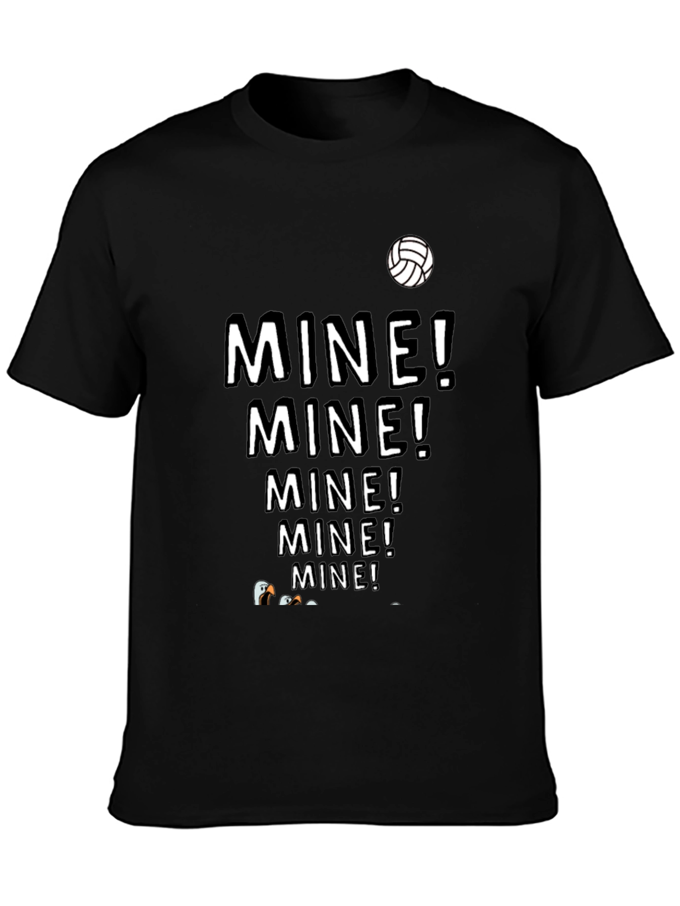 MINE! T-Shirt - Funny Volleyball Seagull Design