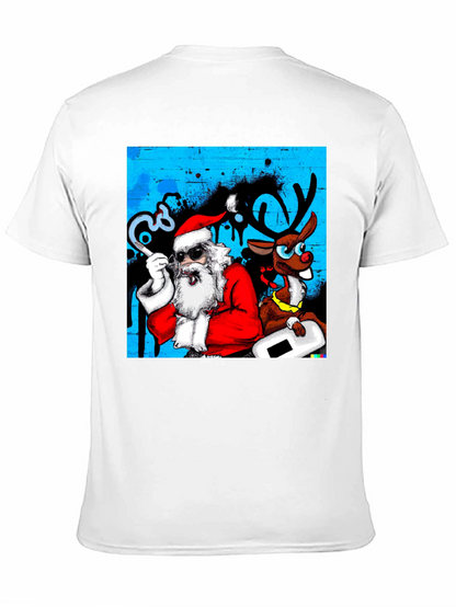 Cool Santa & Reindeer T-Shirt - Holiday Fun!