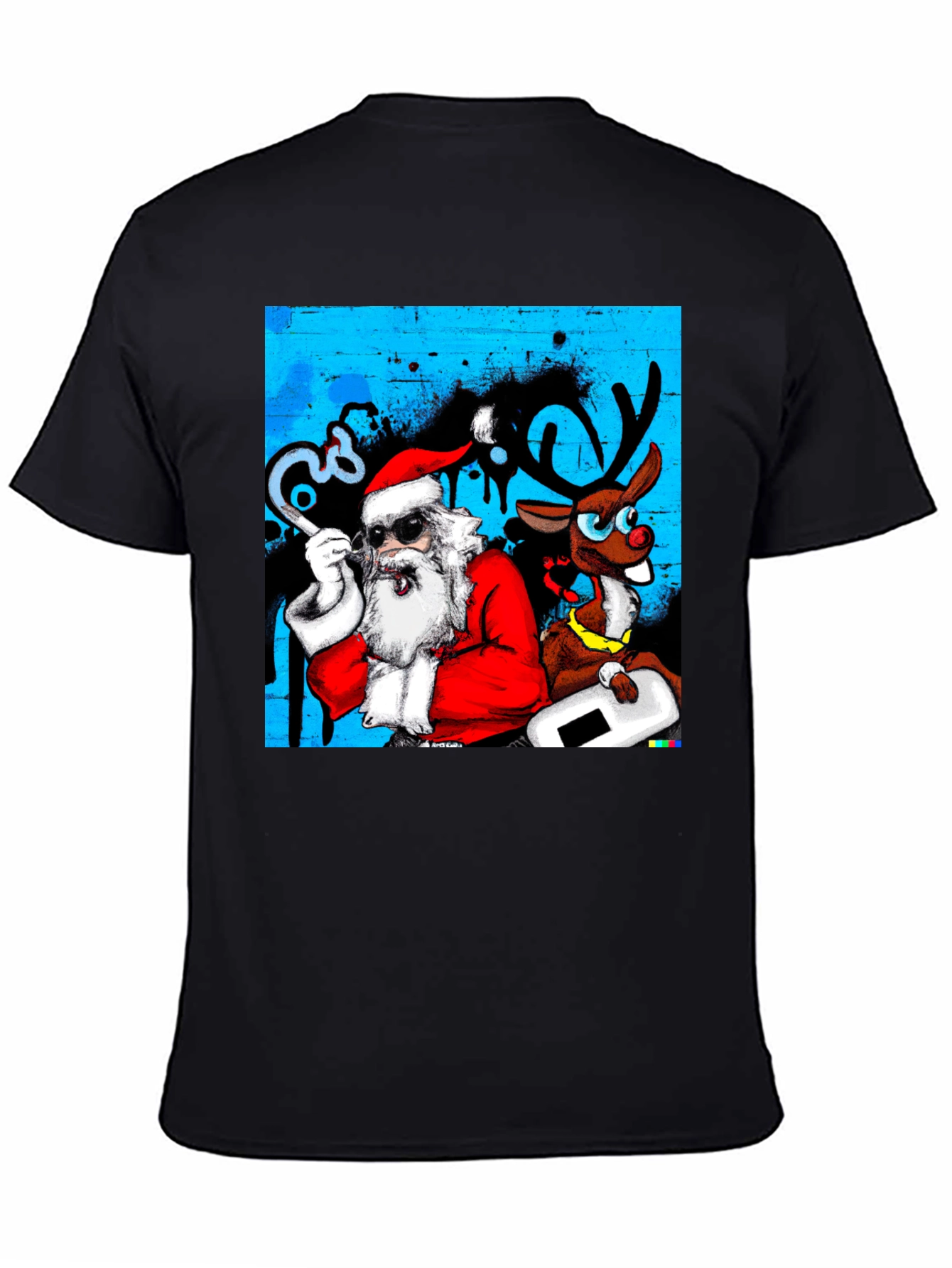 Cool Santa & Reindeer T-Shirt - Holiday Fun!