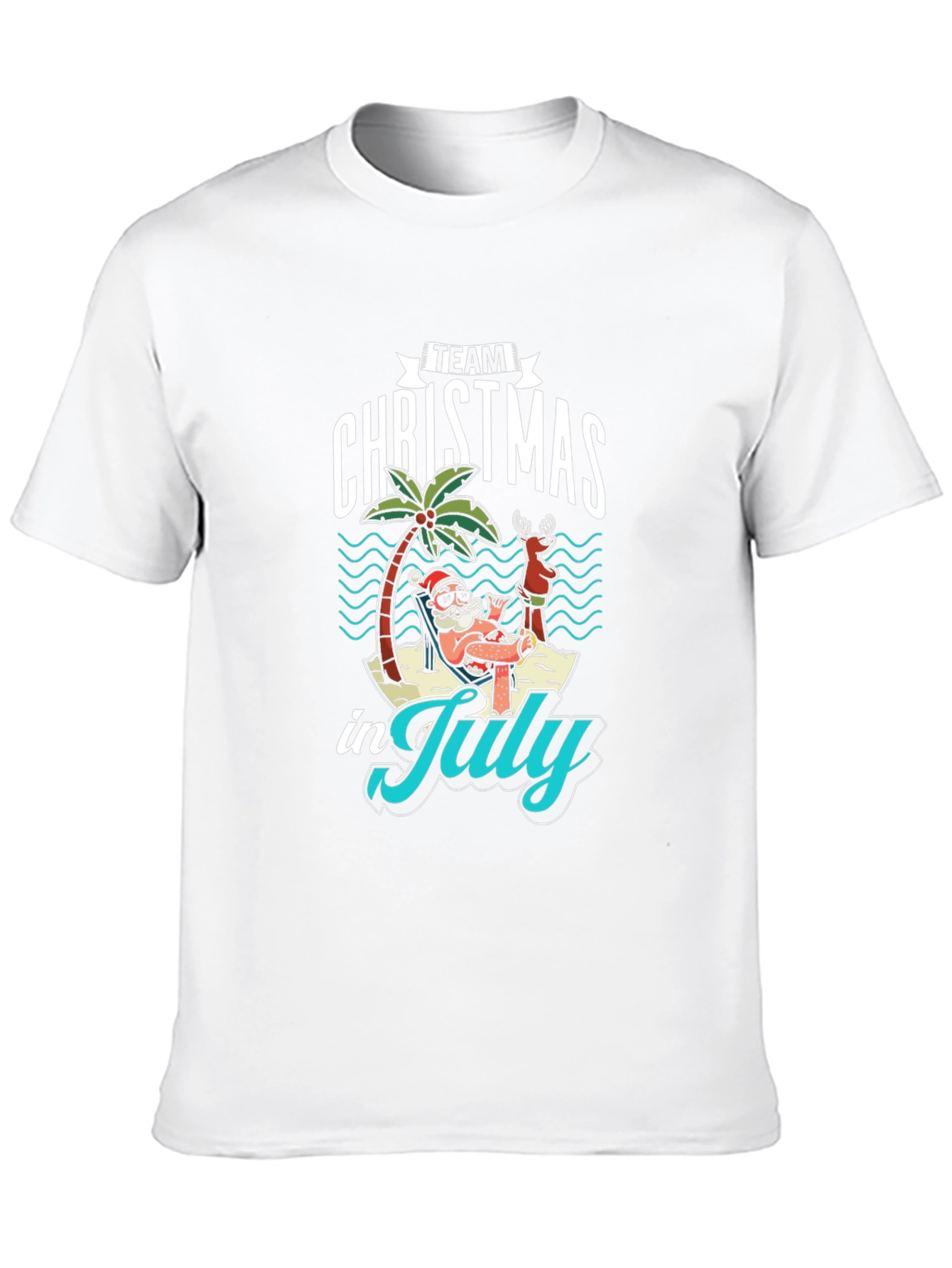 Team Christmas in July Black T-Shirt