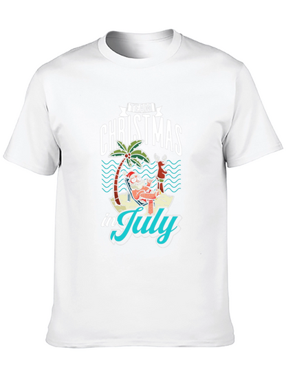 Team Christmas in July Black T-Shirt