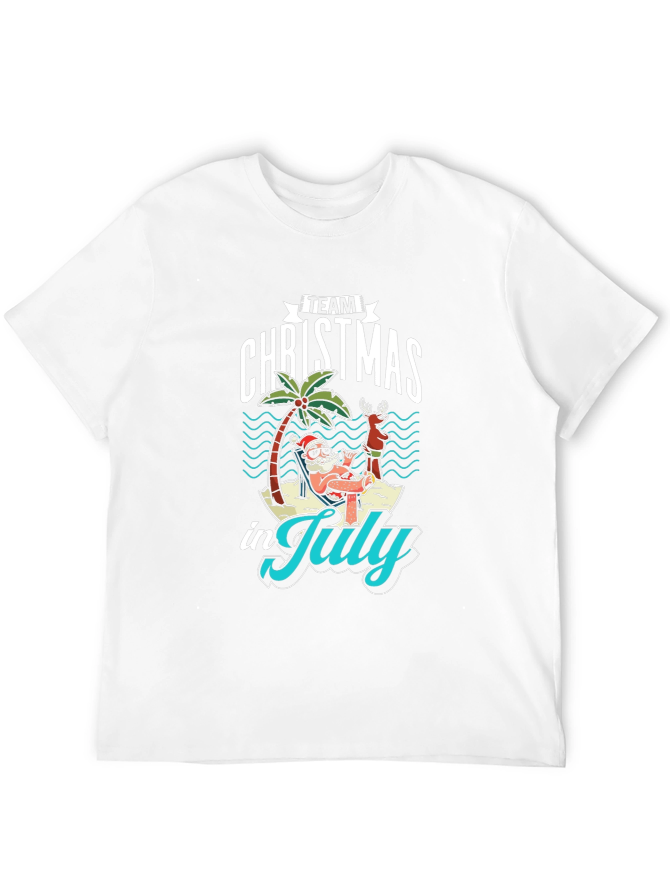 Team Christmas in July Black T-Shirt