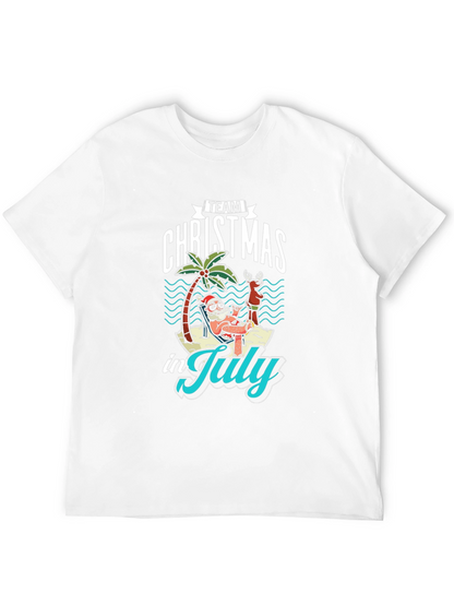 Team Christmas in July Black T-Shirt