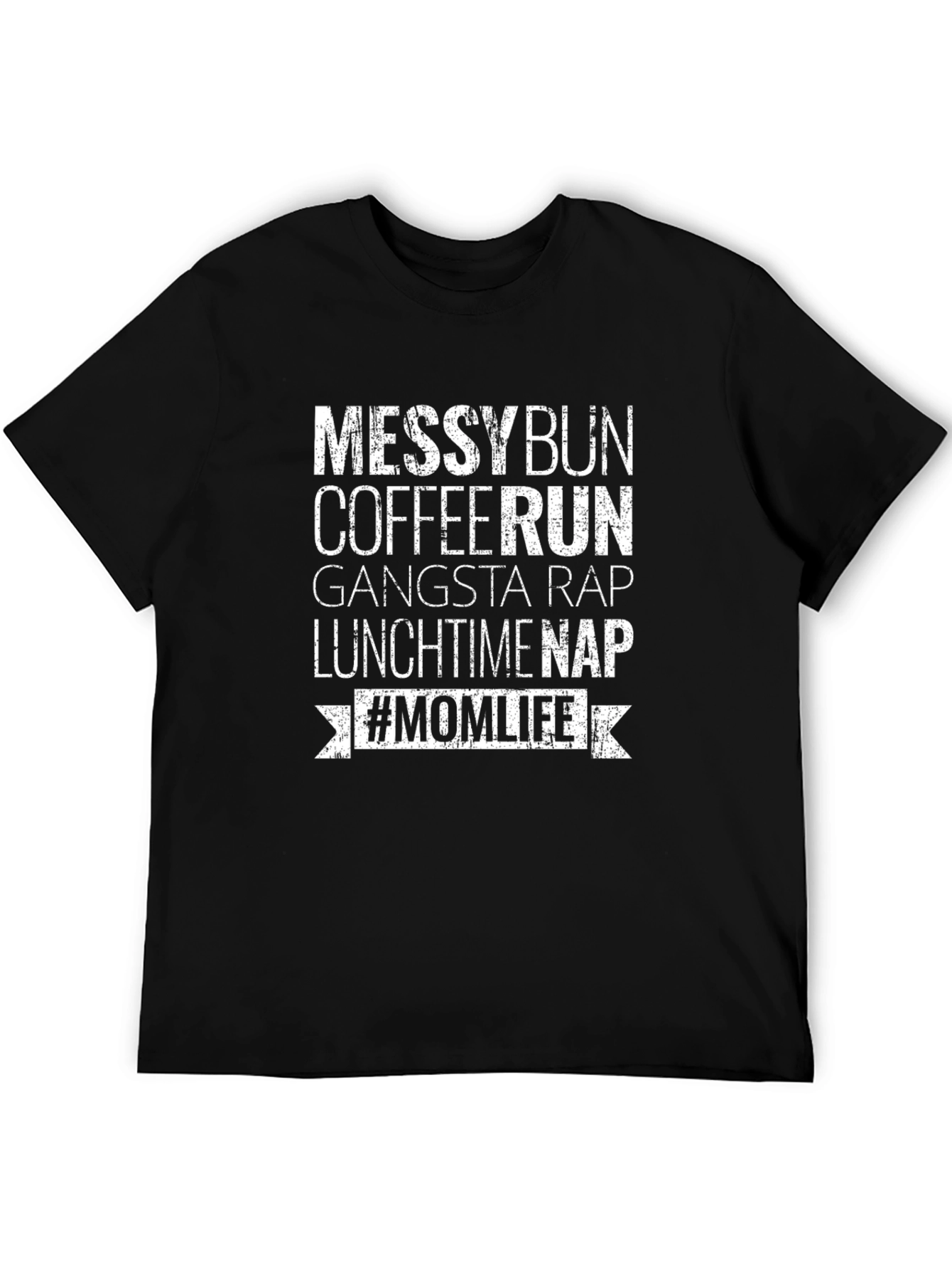 Messy Bun Coffee Run #Momlife Graphic Tee