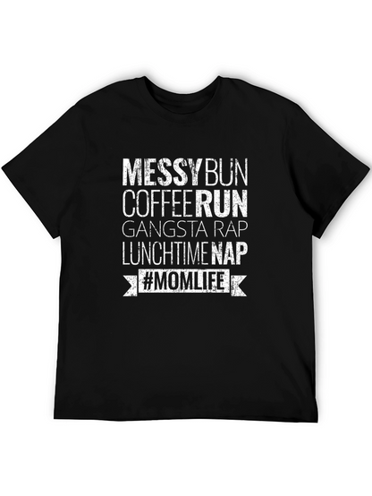 Messy Bun Coffee Run #Momlife Graphic Tee