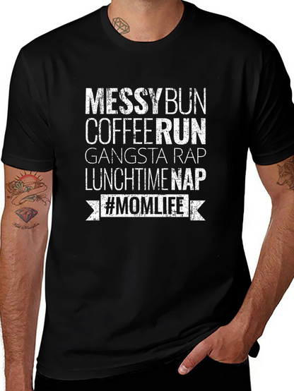 Messy Bun Coffee Run #Momlife Graphic Tee