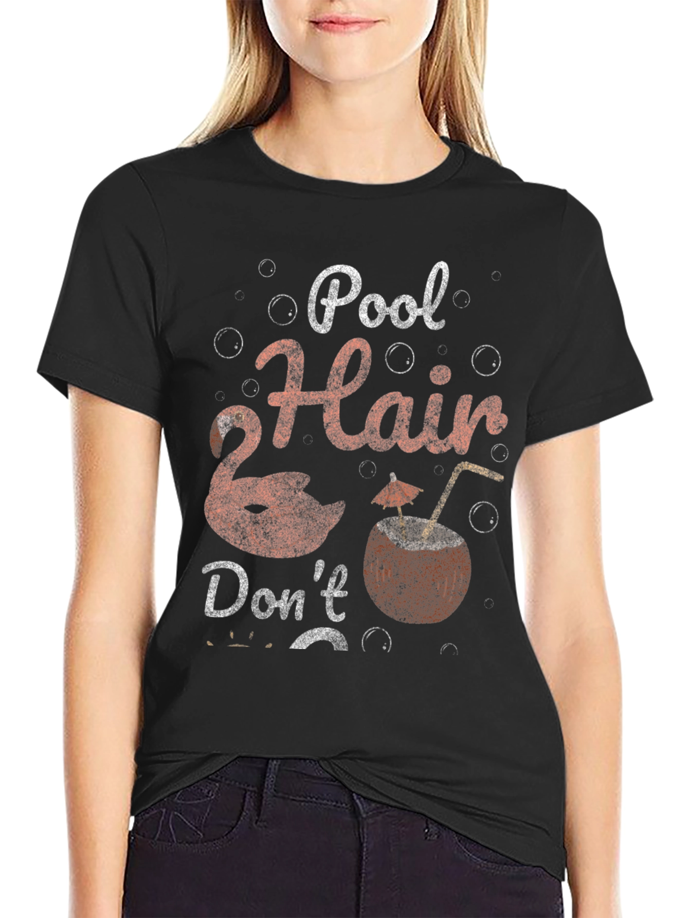 Pool Hair Dont Care Graphic Tee
