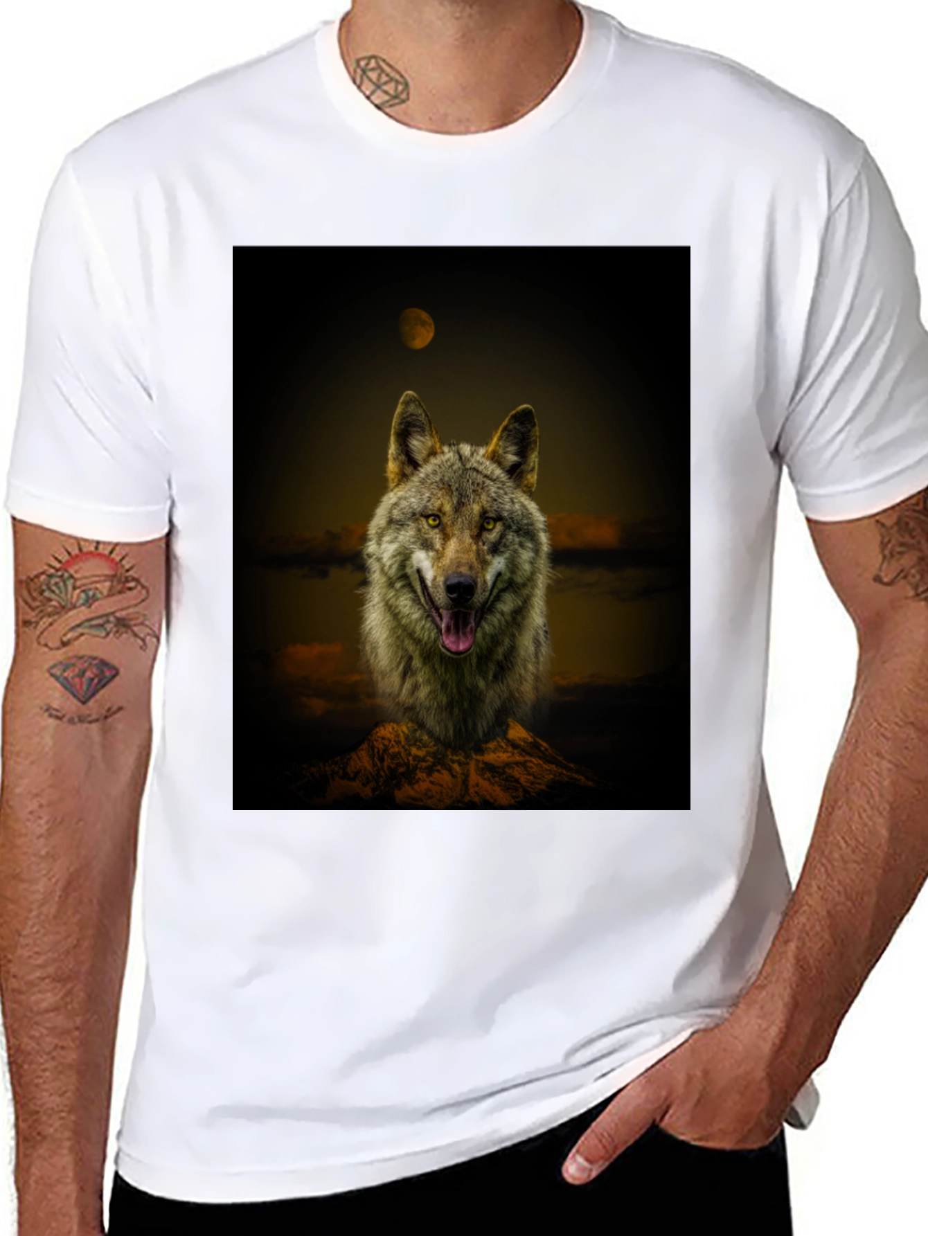 Wolf Graphic Print Tee