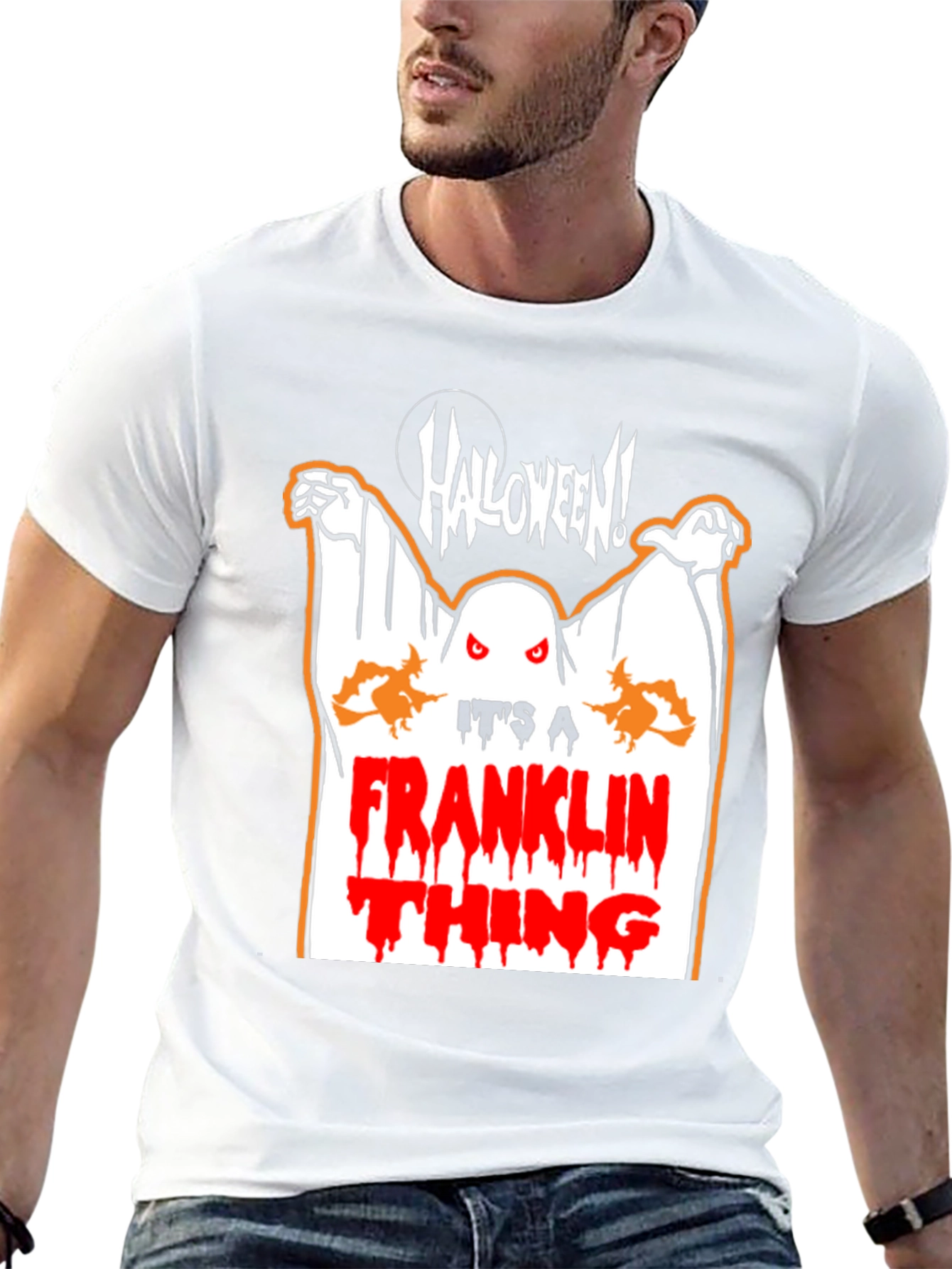 Halloween Franklin Thing Black T-Shirt