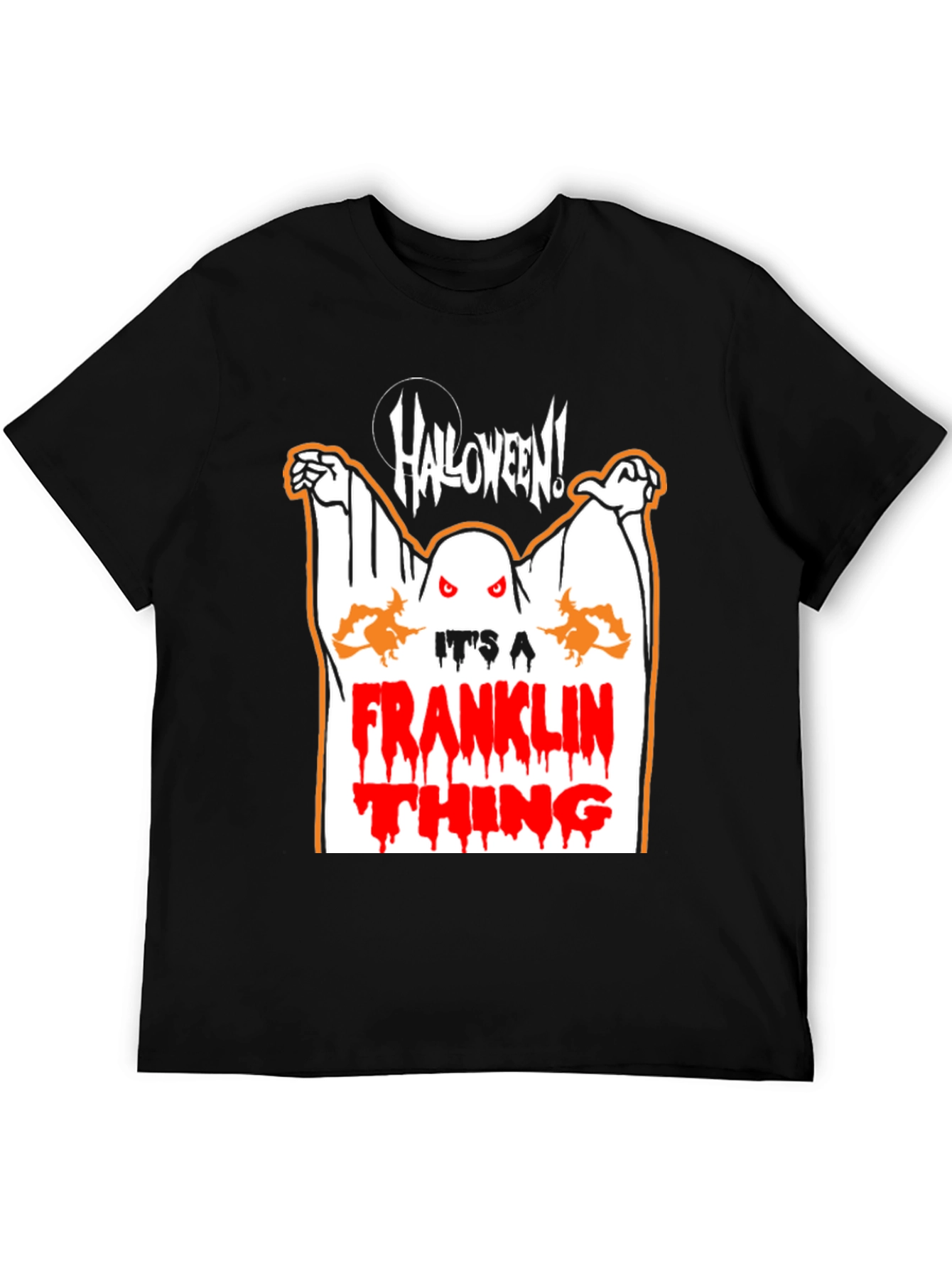 Halloween Franklin Thing Black T-Shirt
