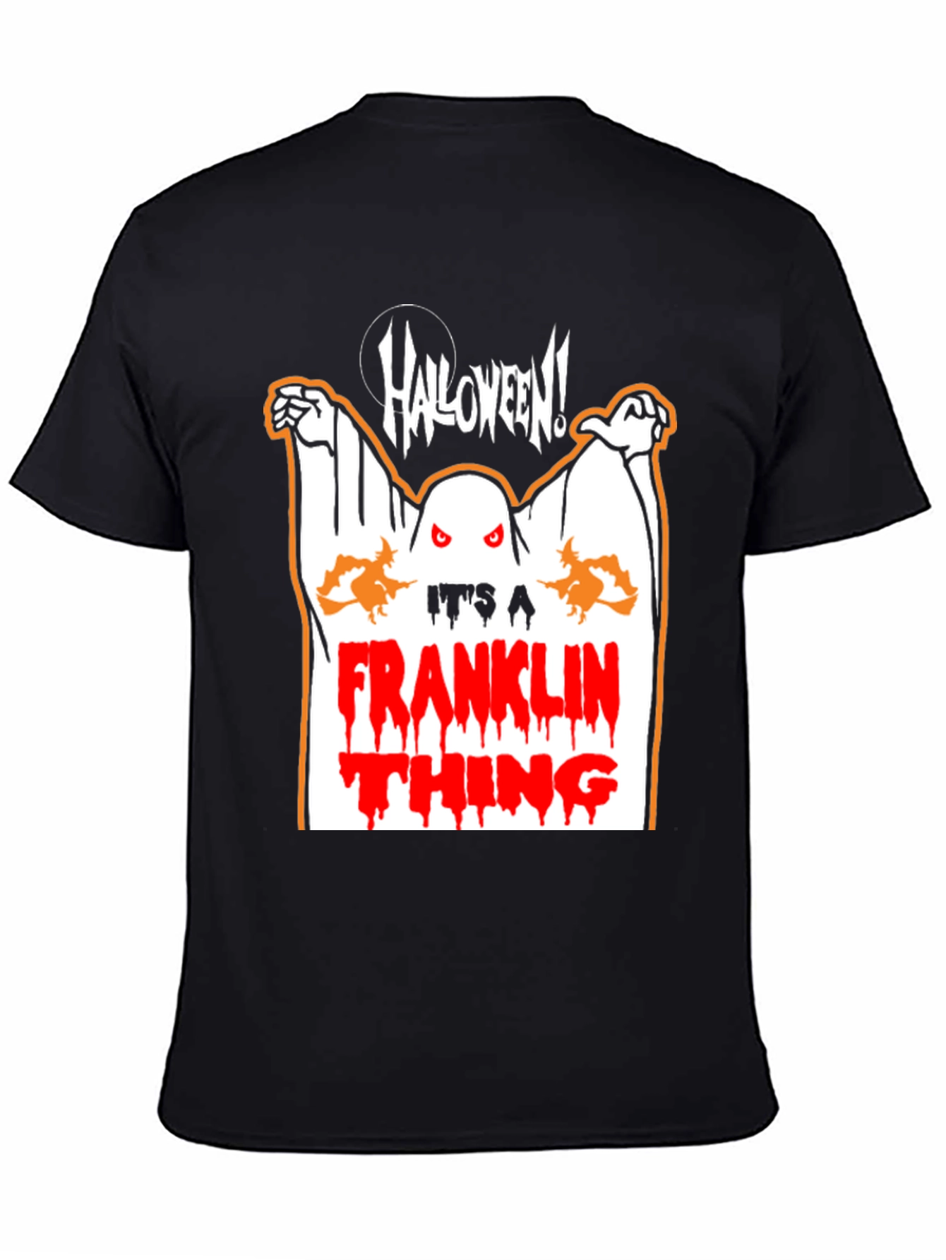 Halloween Franklin Thing Black T-Shirt