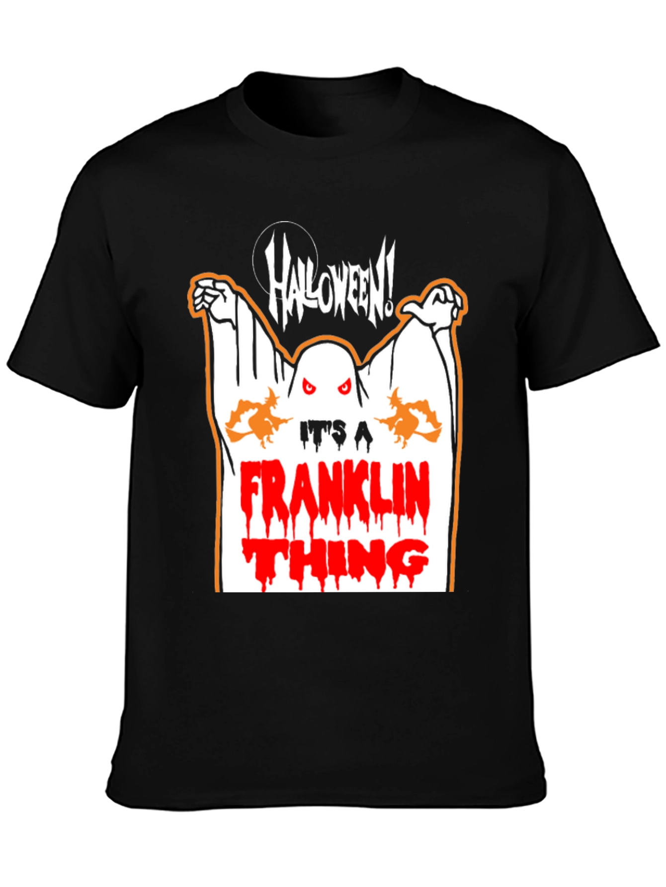 Halloween Franklin Thing Black T-Shirt