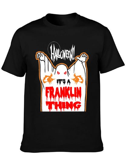 Halloween Franklin Thing Black T-Shirt