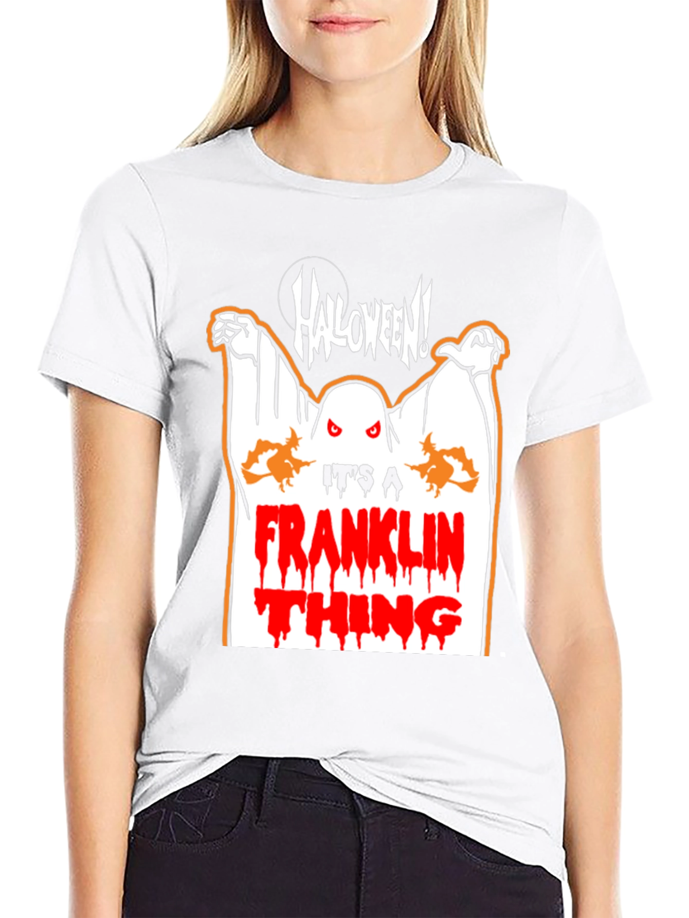 Halloween Franklin Thing Black T-Shirt