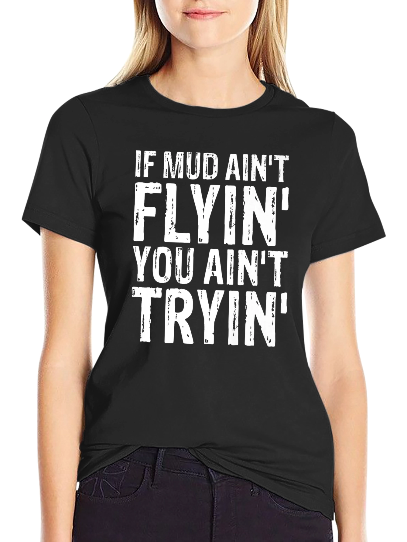Mud Flyin T-Shirt - Mens Black Graphic Tee