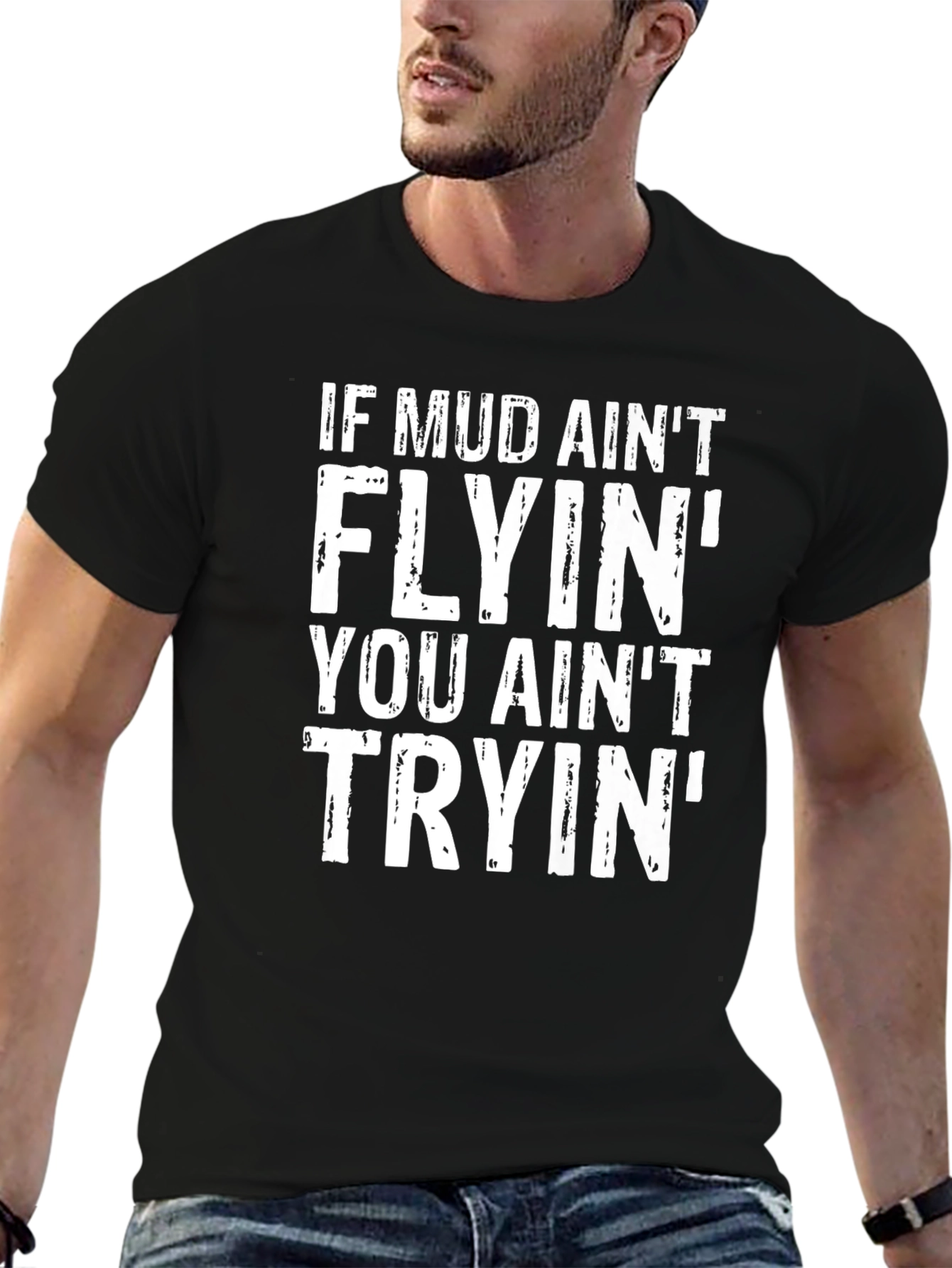 Mud Flyin T-Shirt - Mens Black Graphic Tee