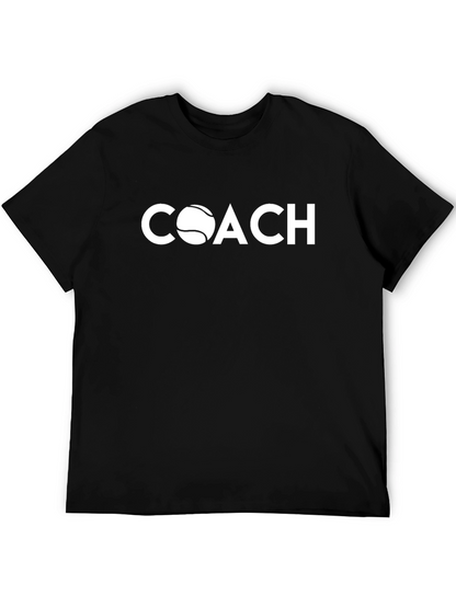 Tennis Coach Graphic Tee - Sports Trainer Shirt