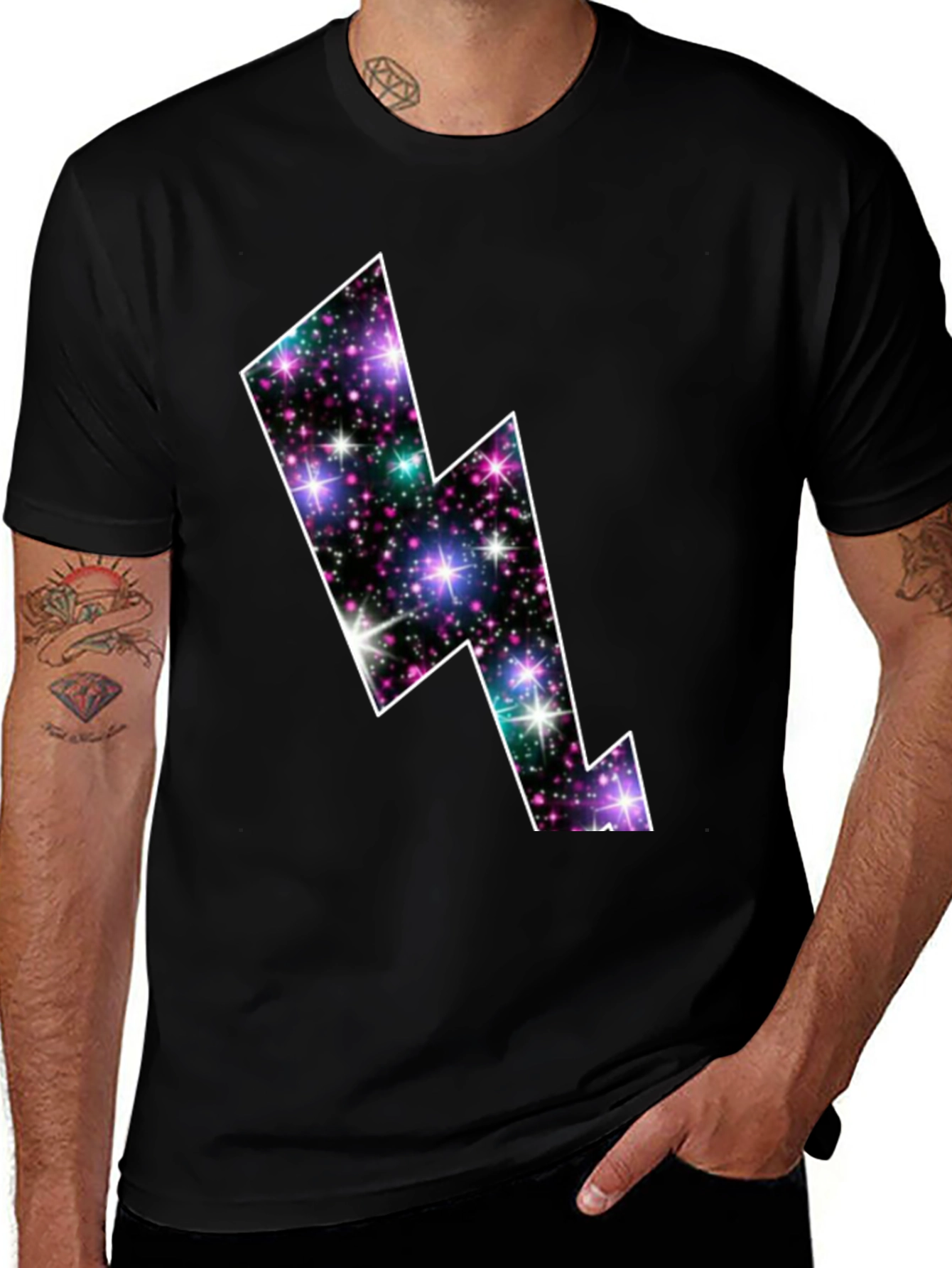 Galaxy Lightning Bolt Graphic Tee