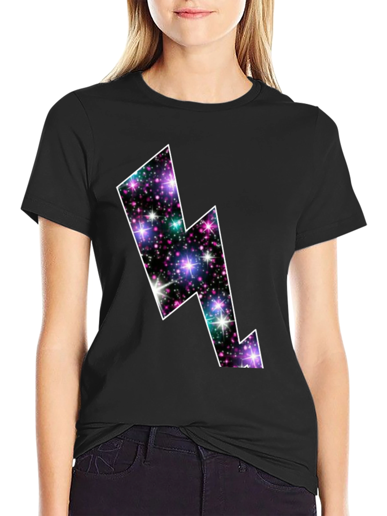 Galaxy Lightning Bolt Graphic Tee
