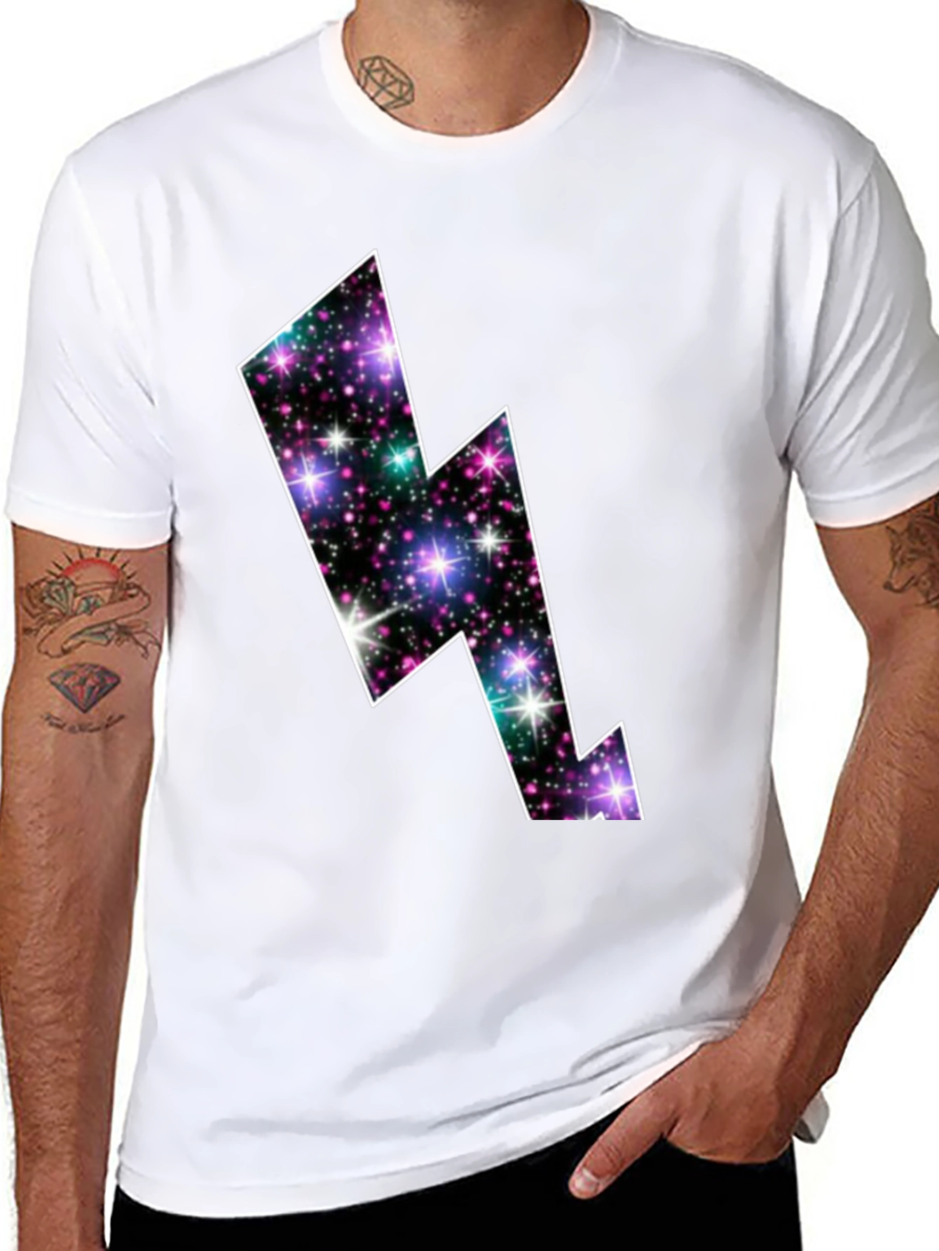 Galaxy Lightning Bolt Graphic Tee