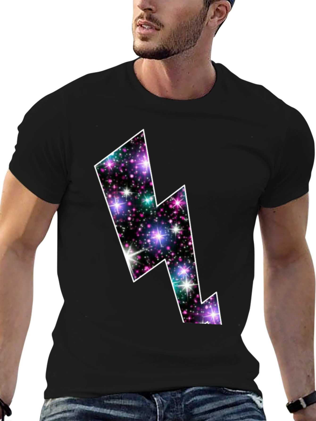 Galaxy Lightning Bolt Graphic Tee