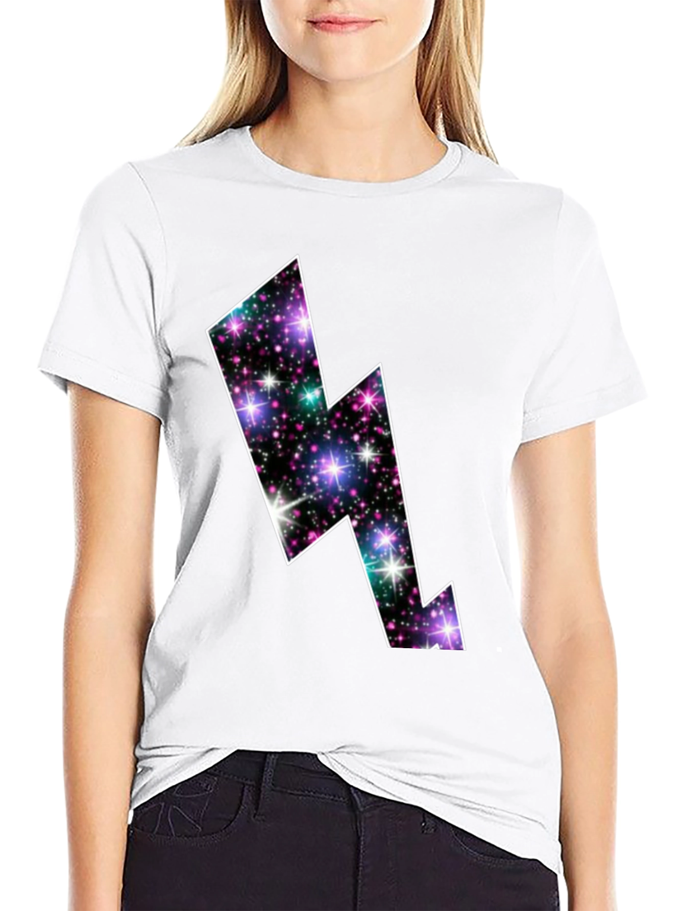 Galaxy Lightning Bolt Graphic Tee