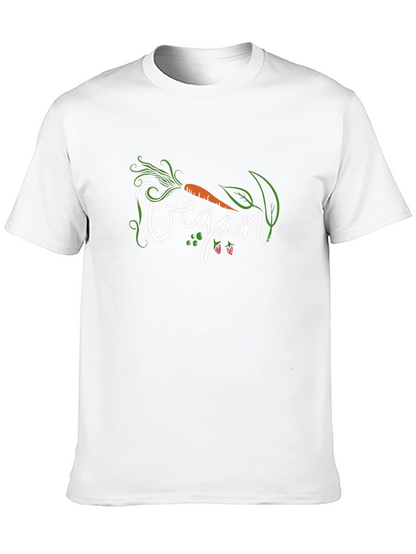Vegan Graphic Tee - Black Cotton Shirt