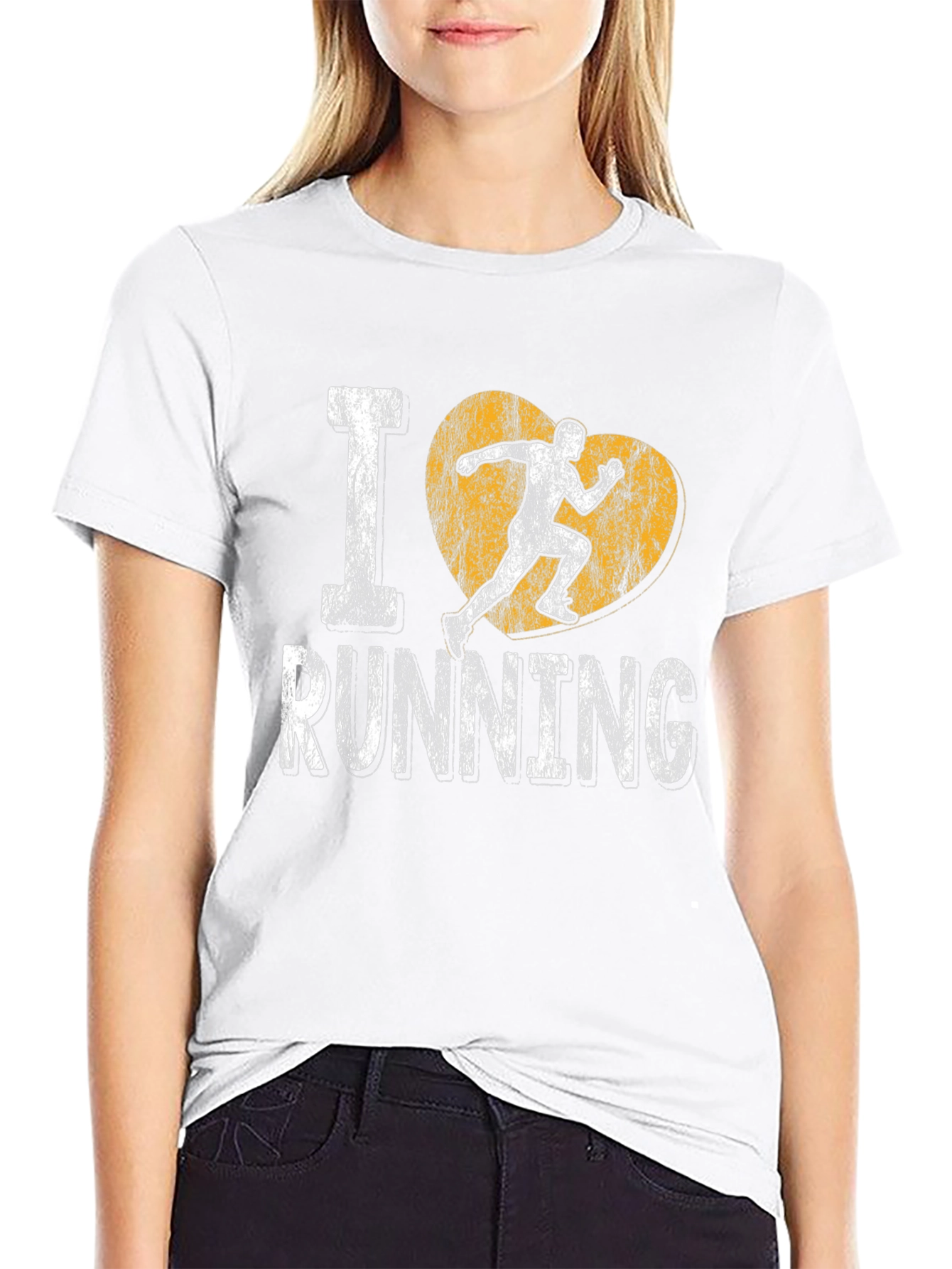 I Heart Running T-Shirt - Black