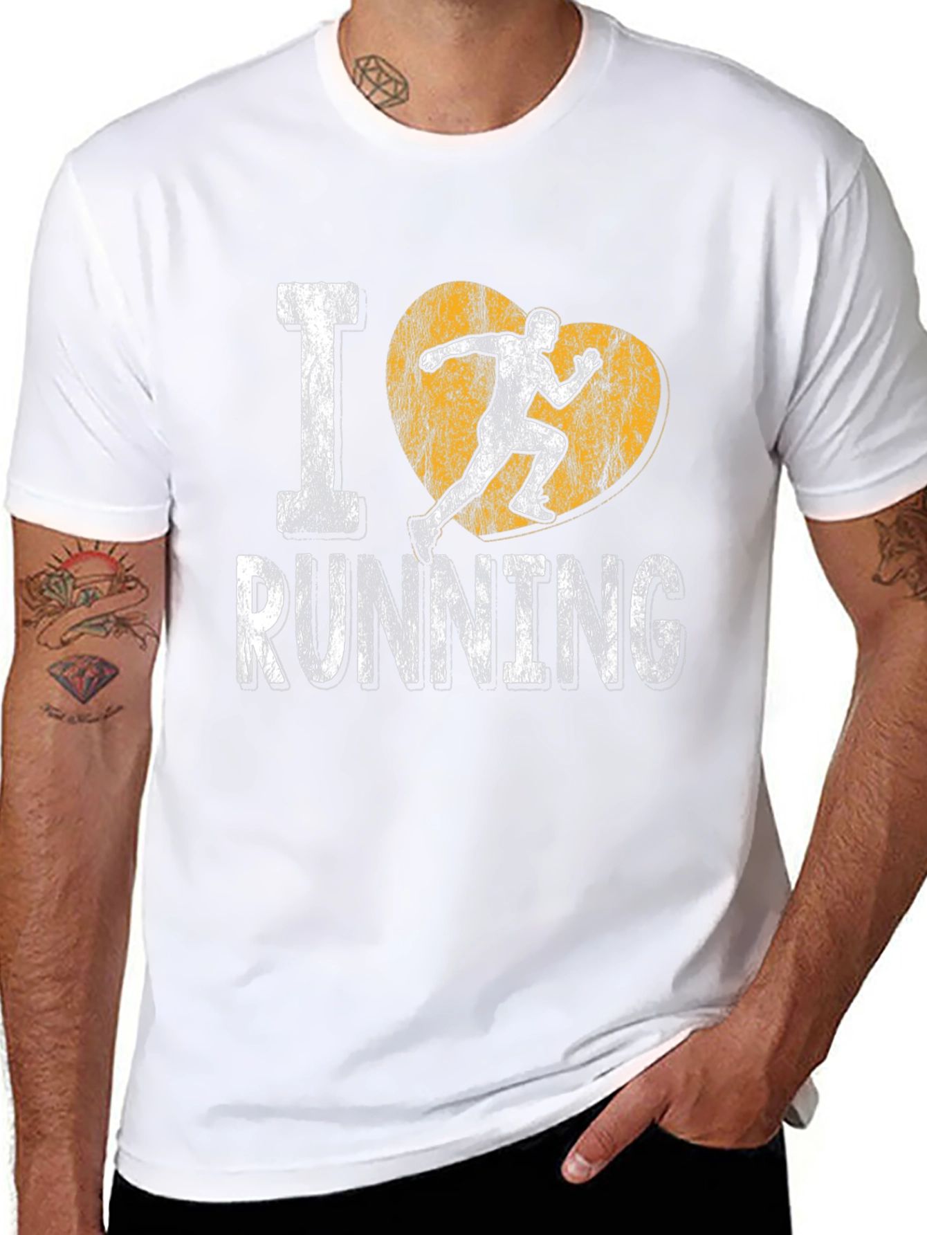 I Heart Running T-Shirt - Black