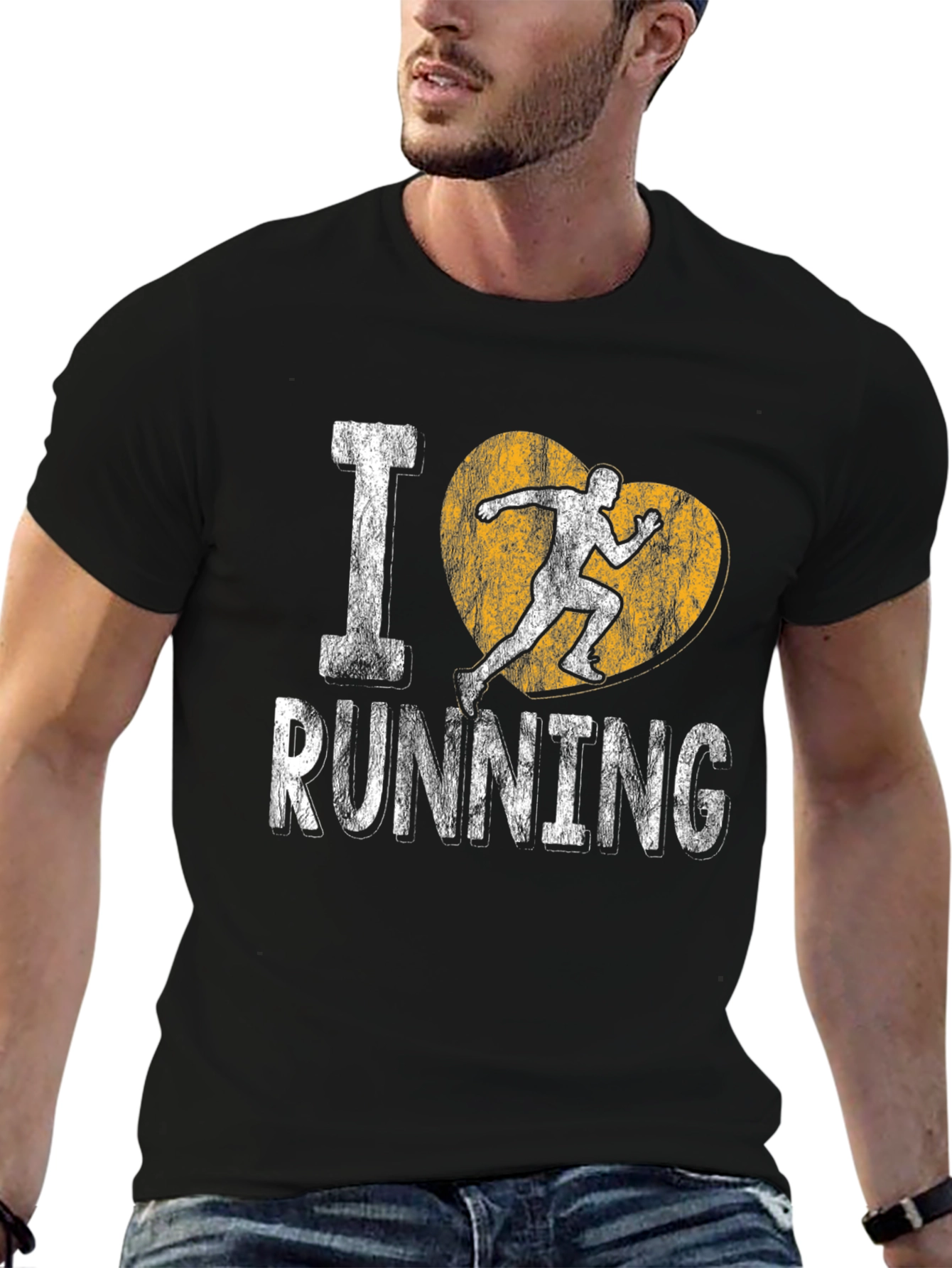 I Heart Running T-Shirt - Black