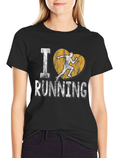 I Heart Running T-Shirt - Black