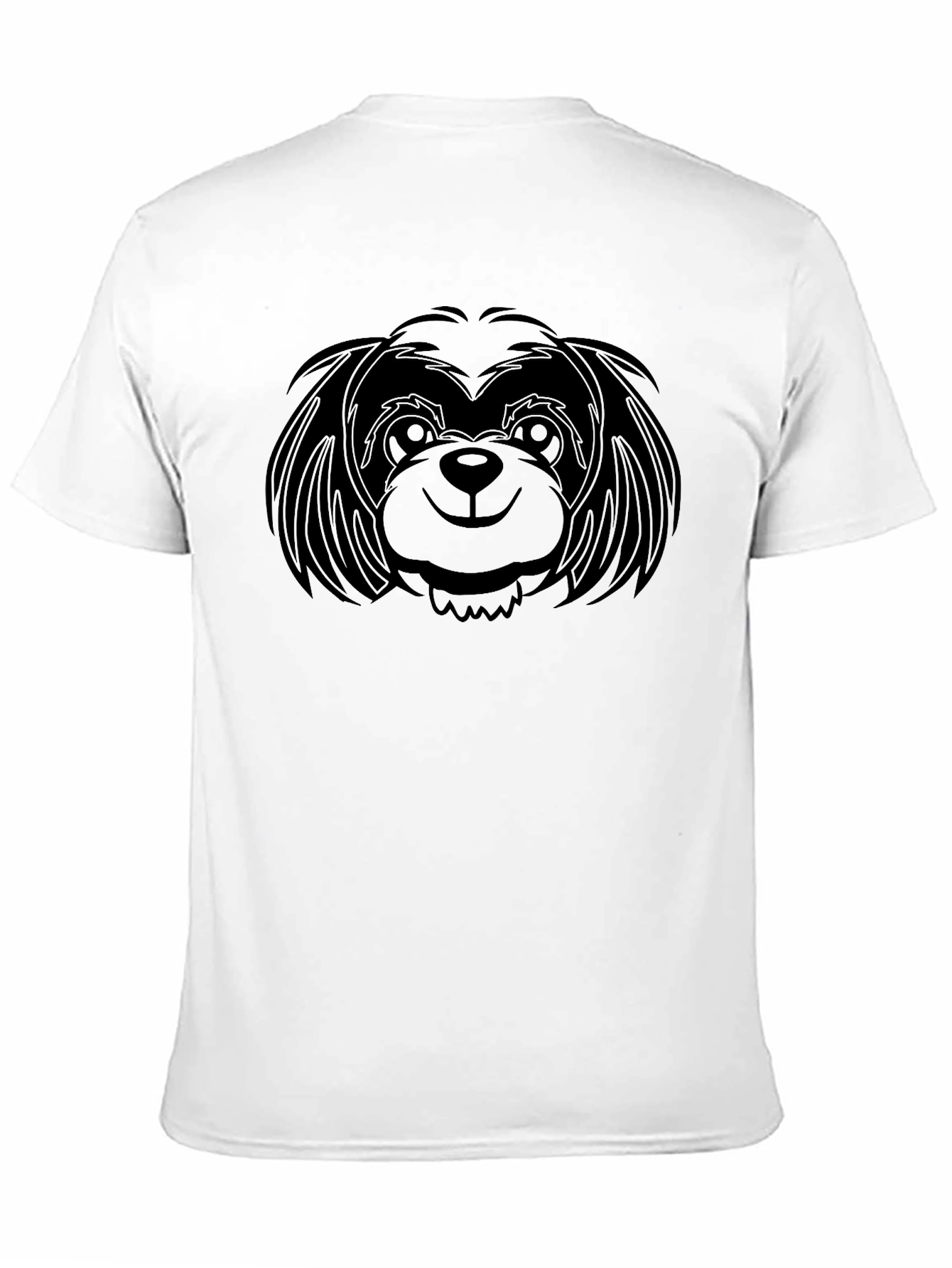 Black Dog Graphic Tee - Casual Cotton T-Shirt