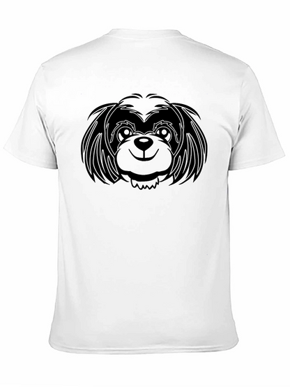 Black Dog Graphic Tee - Casual Cotton T-Shirt