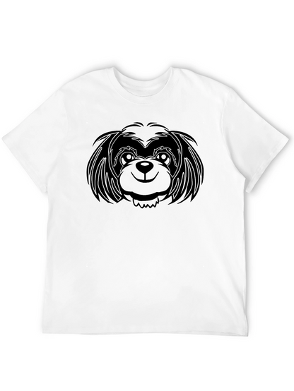 Black Dog Graphic Tee - Casual Cotton T-Shirt