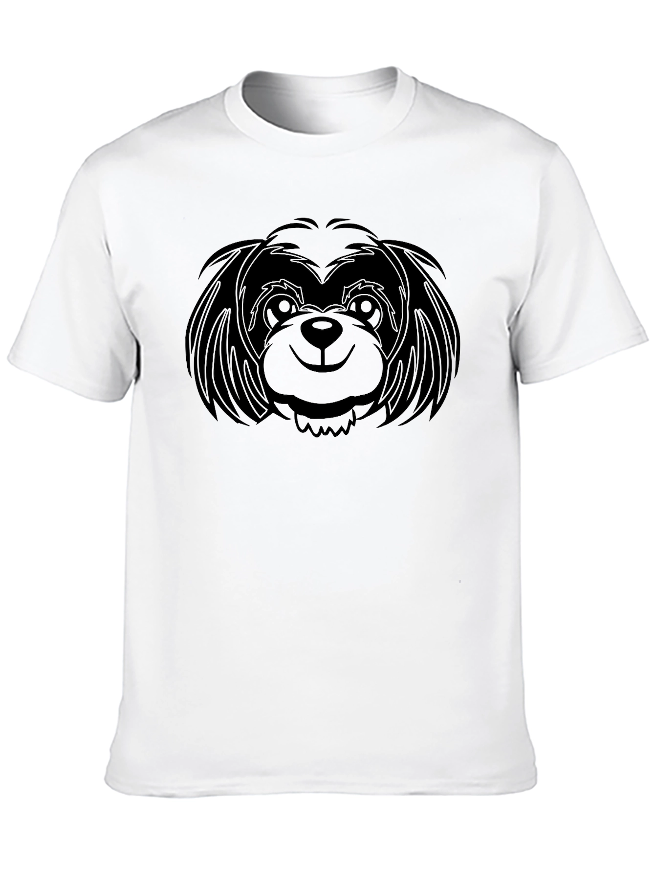 Black Dog Graphic Tee - Casual Cotton T-Shirt