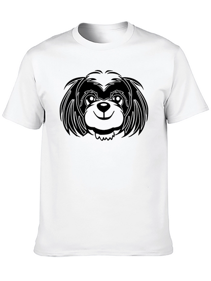 Black Dog Graphic Tee - Casual Cotton T-Shirt