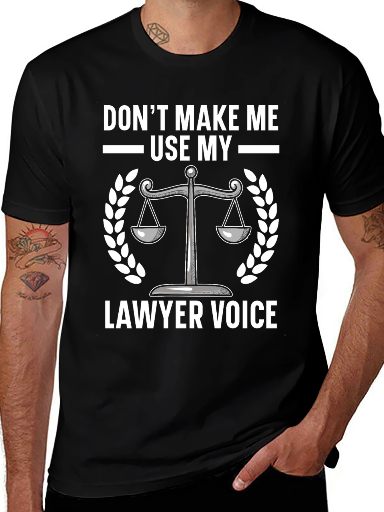 Lawyer Voice T-Shirt - Scales of Justice Graphic Tee