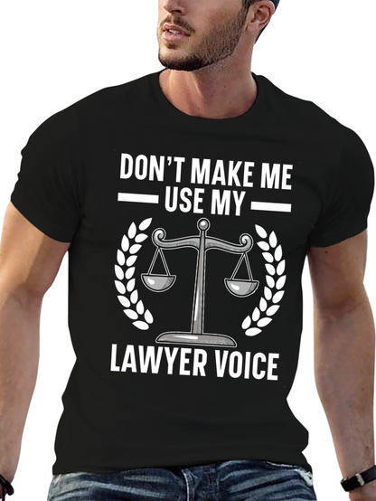 Lawyer Voice T-Shirt - Scales of Justice Graphic Tee