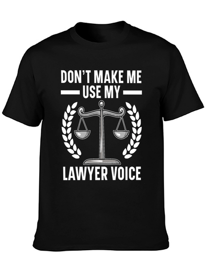 Lawyer Voice T-Shirt - Scales of Justice Graphic Tee