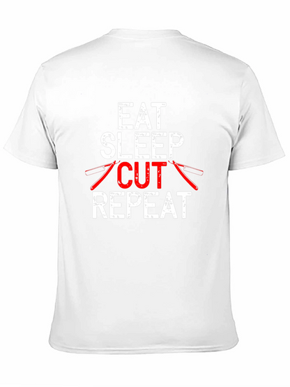 Eat Sleep Cut Repeat T-Shirt Barber Hairdresser