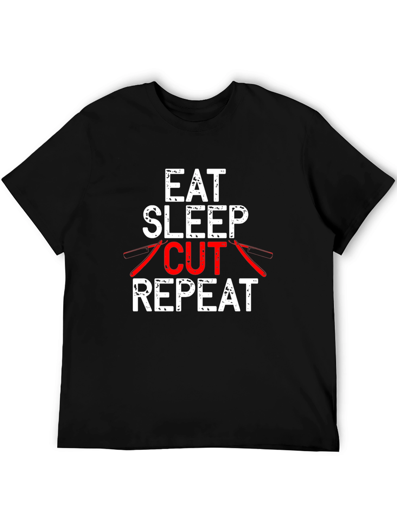 Eat Sleep Cut Repeat T-Shirt Barber Hairdresser