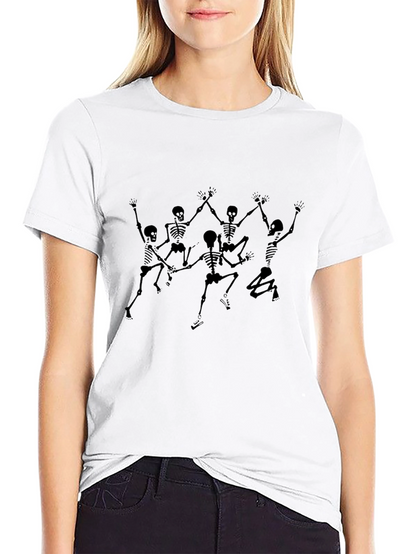 Skeleton Dance Black T-Shirt - Gothic Style
