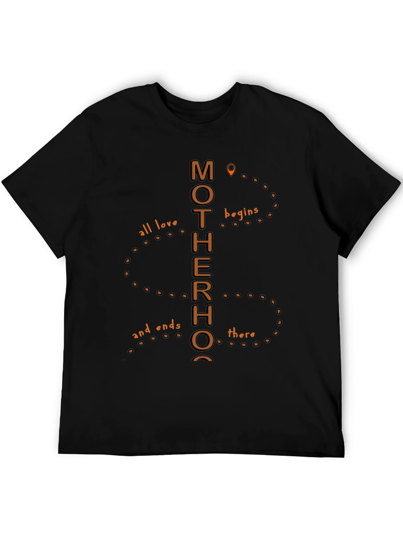 Motherhood Graphic Tee - All Love Begins There T-Shirt