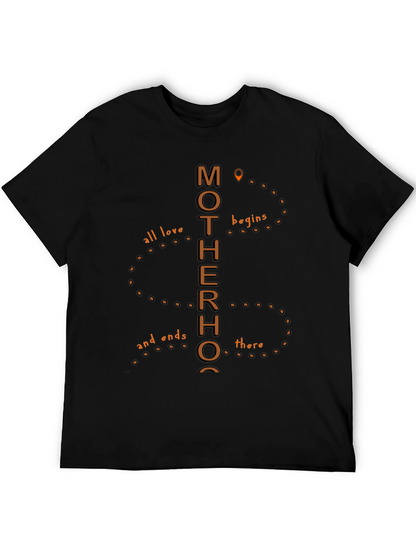 Motherhood Graphic Tee - All Love Begins There T-Shirt