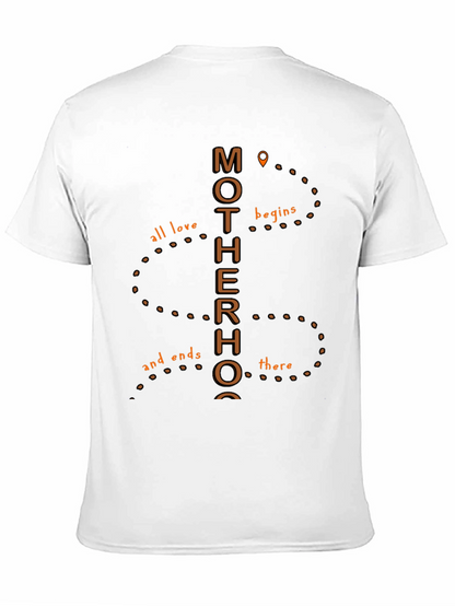 Motherhood Graphic Tee - All Love Begins There T-Shirt