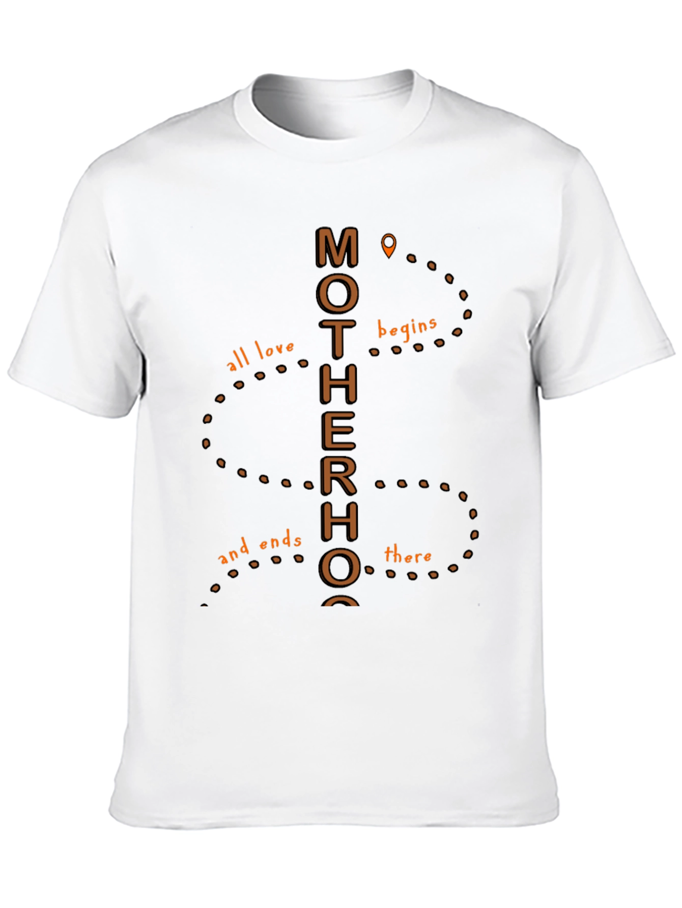 Motherhood Graphic Tee - All Love Begins There T-Shirt